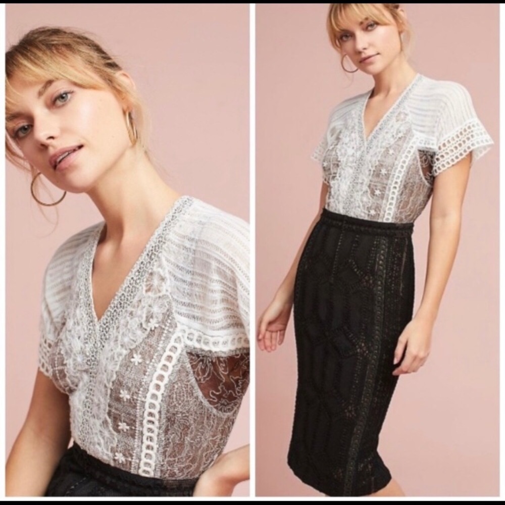 Anthropologie Byron Lars Mascara Macrame dress